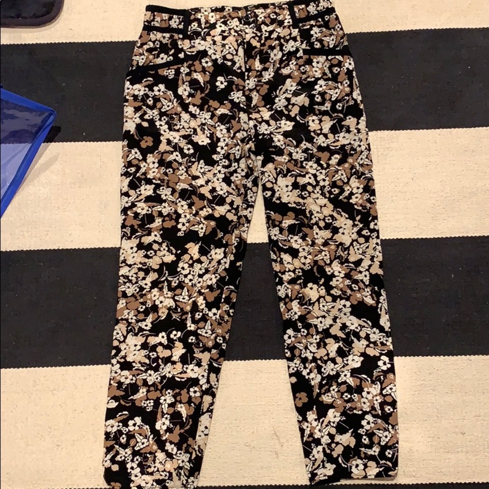 Silky floral pants